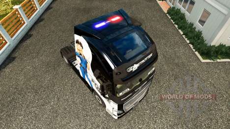 Polícia Sexy pele para a Volvo caminhões para Euro Truck Simulator 2