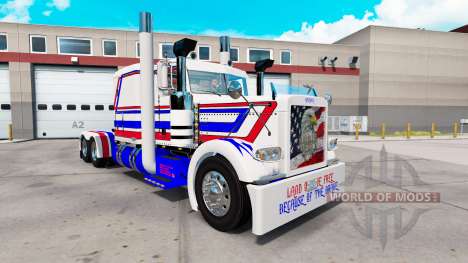 América pele para o caminhão Peterbilt 389 para American Truck Simulator