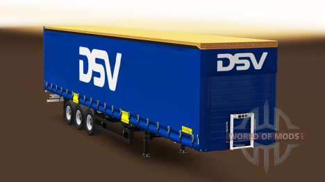 Cortina semi-reboque Schmitz Cargobull DSV para Euro Truck Simulator 2