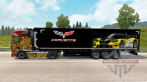 A pele do Corvette Racing trailer para Euro Truck Simulator 2