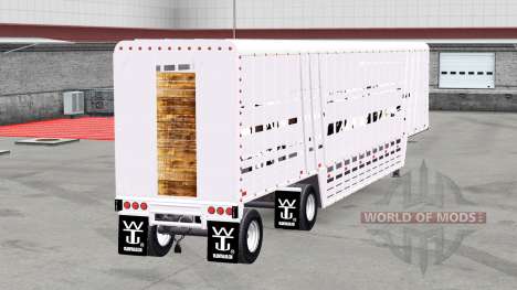 Semi-reboque-gado transportadora para American Truck Simulator