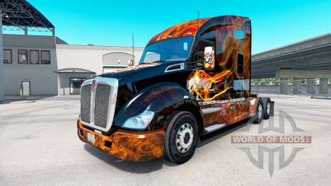 A pele da Harley-Davidson caminhão Kenworth T680 para American Truck Simulator