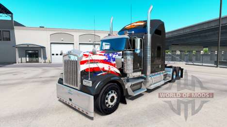 A pele da Harley-Davidson no caminhão Kenworth W para American Truck Simulator