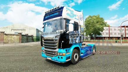 A pele do trator Scania para Euro Truck Simulator 2