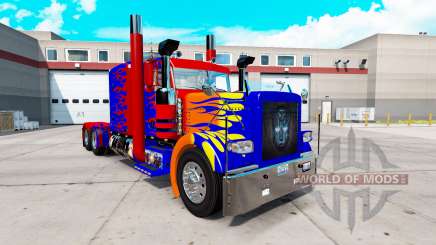 Optimas Prime skin para o caminhão Peterbilt 389 para American Truck Simulator