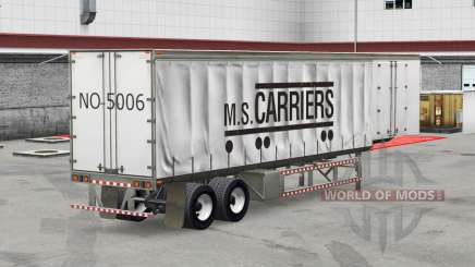 Pele M. S. Transportadoras em uma cortina semi-reboque para American Truck Simulator