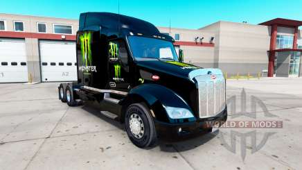 Monster Energy pele para o caminhão Peterbilt 579 para American Truck Simulator