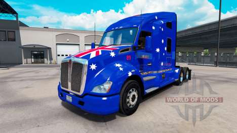 Pele Jnr-Snr Aussie no trator Kenworth T680 para American Truck Simulator