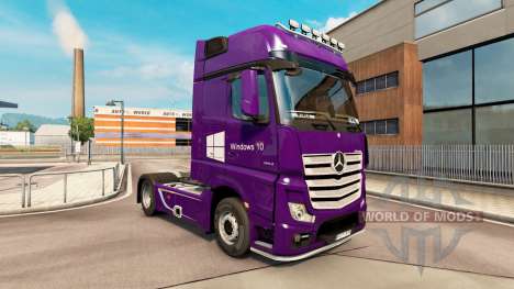 Pele Windows 10 para o reboque do veículo Merced para Euro Truck Simulator 2