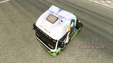Pele Sword Art Online para caminhão Iveco para Euro Truck Simulator 2