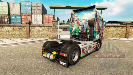 DC Comics para a pele do caminhão DAF para Euro Truck Simulator 2