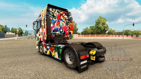 Pele Universo Marvel no caminhão Iveco para Euro Truck Simulator 2