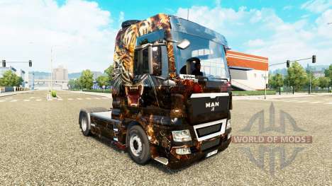 A pele do Tigre sobre o caminhão do HOMEM para Euro Truck Simulator 2