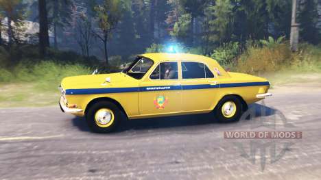 GAZ-24 Volga Polícia para Spin Tires