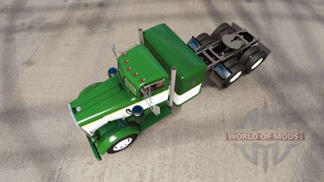 Pele Verde-E-Branco caminhão trator Kenworth 521 para American Truck Simulator