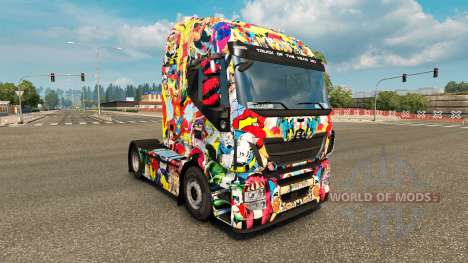 Pele Universo Marvel no caminhão Iveco para Euro Truck Simulator 2