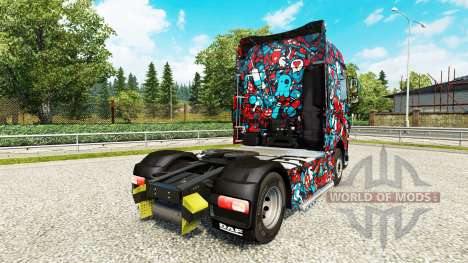 Pele Fresca Pop no caminhão DAF para Euro Truck Simulator 2