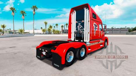 Pele Atalanta Falcons no tractor Volvo VNL 670 para American Truck Simulator