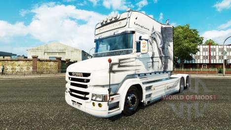 Dragão branco de pele para caminhão Scania T para Euro Truck Simulator 2