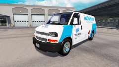 Pele Telmex no trator Chevrolet Express 3500 para American Truck Simulator