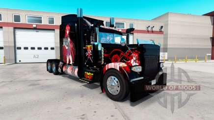 Скин High School DxD Anime на Peterbilt 389 para American Truck Simulator