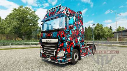 Pele Fresca Pop no caminhão DAF para Euro Truck Simulator 2
