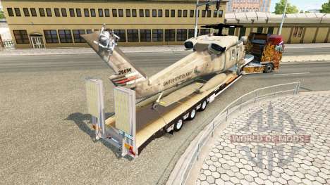 Baixa varrer com um helicóptero de carga para Euro Truck Simulator 2