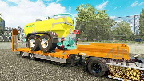 Baixa varrer com uma carga de máquinas agrícolas para Euro Truck Simulator 2