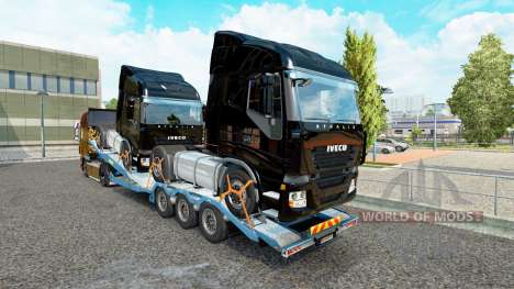 Semi-reboque-portador de carro com caminhões de  para Euro Truck Simulator 2