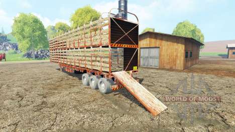 Semi-reboque-gado transportadora para Farming Simulator 2015