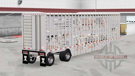 Semi-reboque-gado transportadora para American Truck Simulator