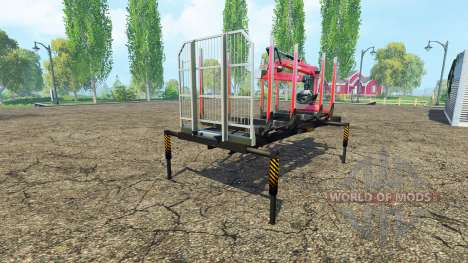 Uma plataforma de madeira com o manipulador de v para Farming Simulator 2015
