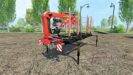 Uma plataforma de madeira com o manipulador de v para Farming Simulator 2015