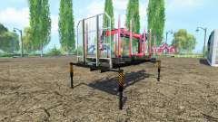 Uma plataforma de madeira com o manipulador para Farming Simulator 2015