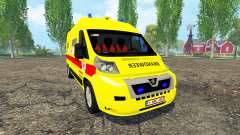 Peugeot Boxer Belgian Ambulance para Farming Simulator 2015