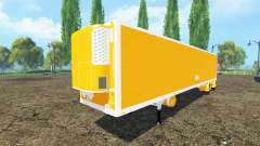 Reefer trailer laranja para Farming Simulator 2015