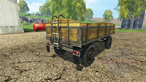 Old flatbed trailer v2.2 para Farming Simulator 2015