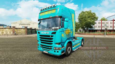 A pele Cazaquistão para trator Scania para Euro Truck Simulator 2