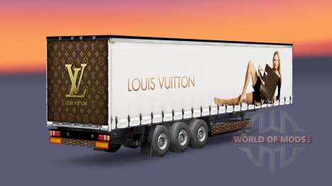 Peles de marcas de luxo no trailer para Euro Truck Simulator 2