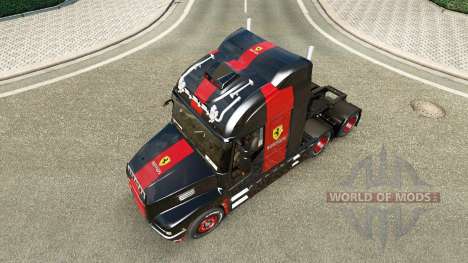 Pele Ferrari no caminhão Iveco Strator para Euro Truck Simulator 2