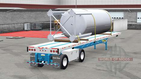 Semi-reboque-plataforma Great Dane com cargas v5 para American Truck Simulator