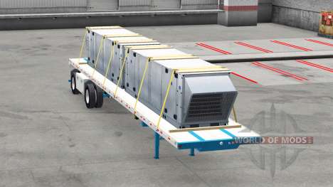 Semi-reboque-plataforma Great Dane com cargas v5 para American Truck Simulator