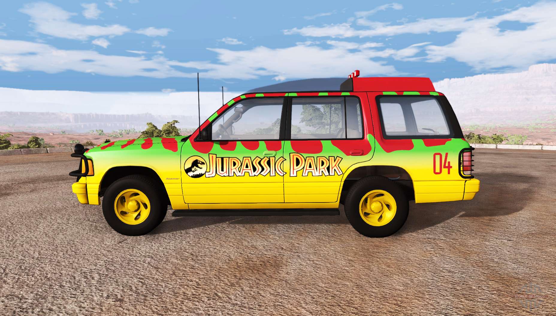 Gavril Roamer Tour Car Jurassic Park para BeamNG Drive
