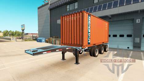 Semi-reboque-recipiente de caminhão para American Truck Simulator