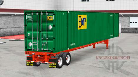 Semi-reboque-recipiente de caminhão para American Truck Simulator