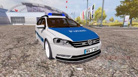 Volkswagen Passat Variant (B7) Polizei para Farming Simulator 2013