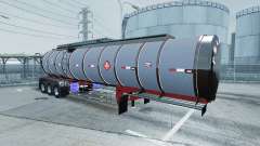 Chrome tanker 3-axle para American Truck Simulator