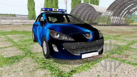Peugeot 308 (T7) Police blue para Farming Simulator 2017