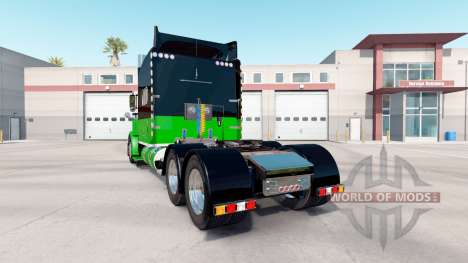 Pele Preta E Verde para o caminhão Peterbilt 389 para American Truck Simulator