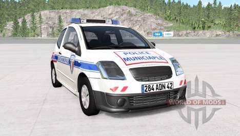 Citroen C2 French Police para BeamNG Drive